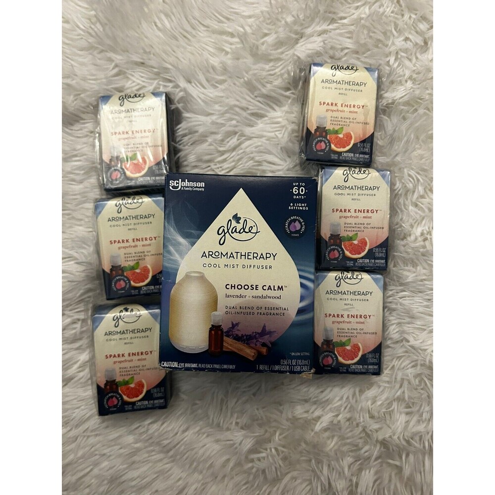 New Glade cool mist diffuser and refills lavender grapefruit